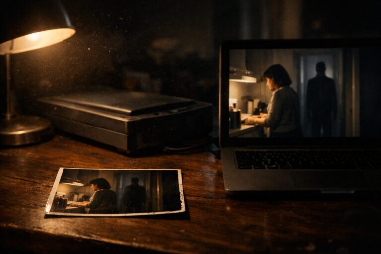 The Last Photo Showed Someone Behind Her