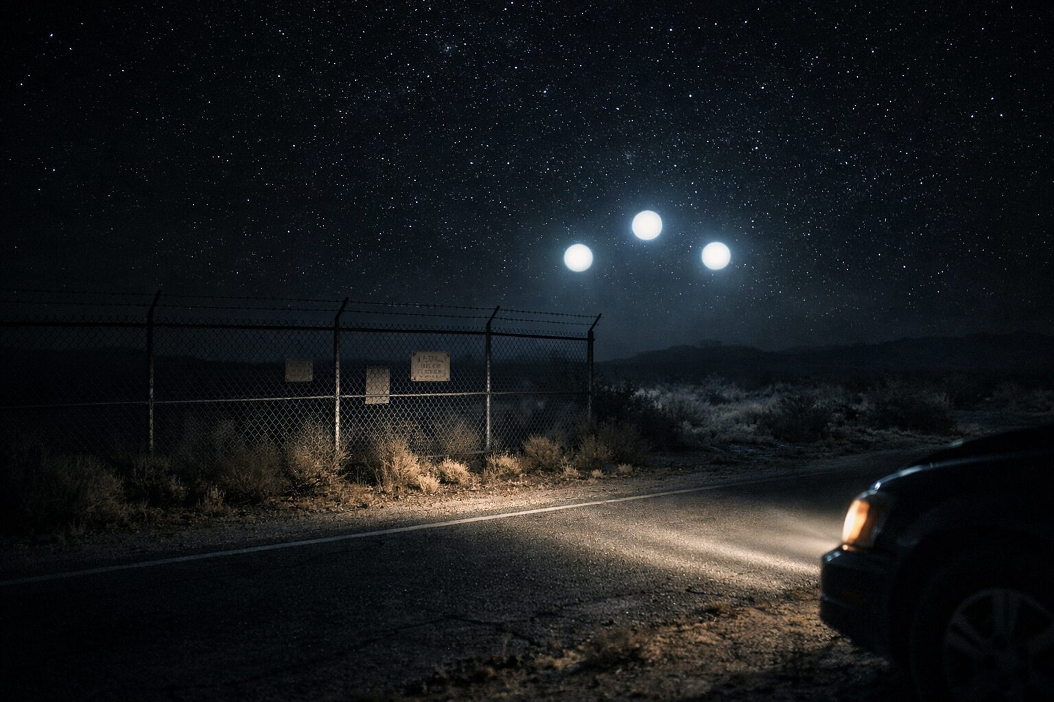 The Lights Beyond the Restricted Fence