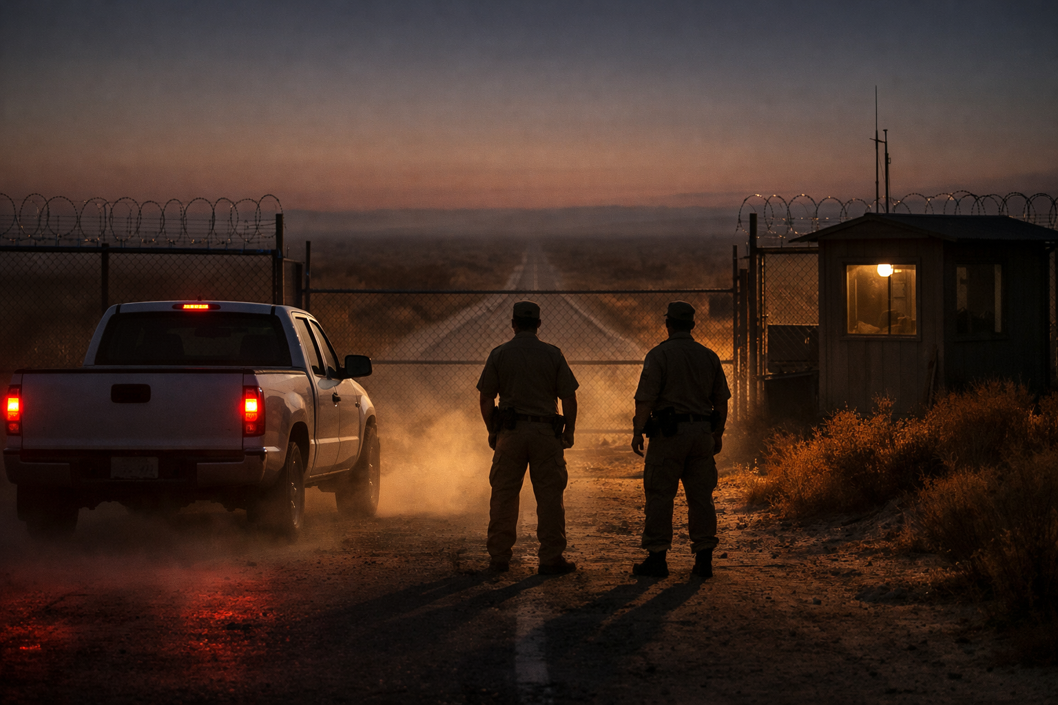 The Desert Gate Guarded an Empty Road